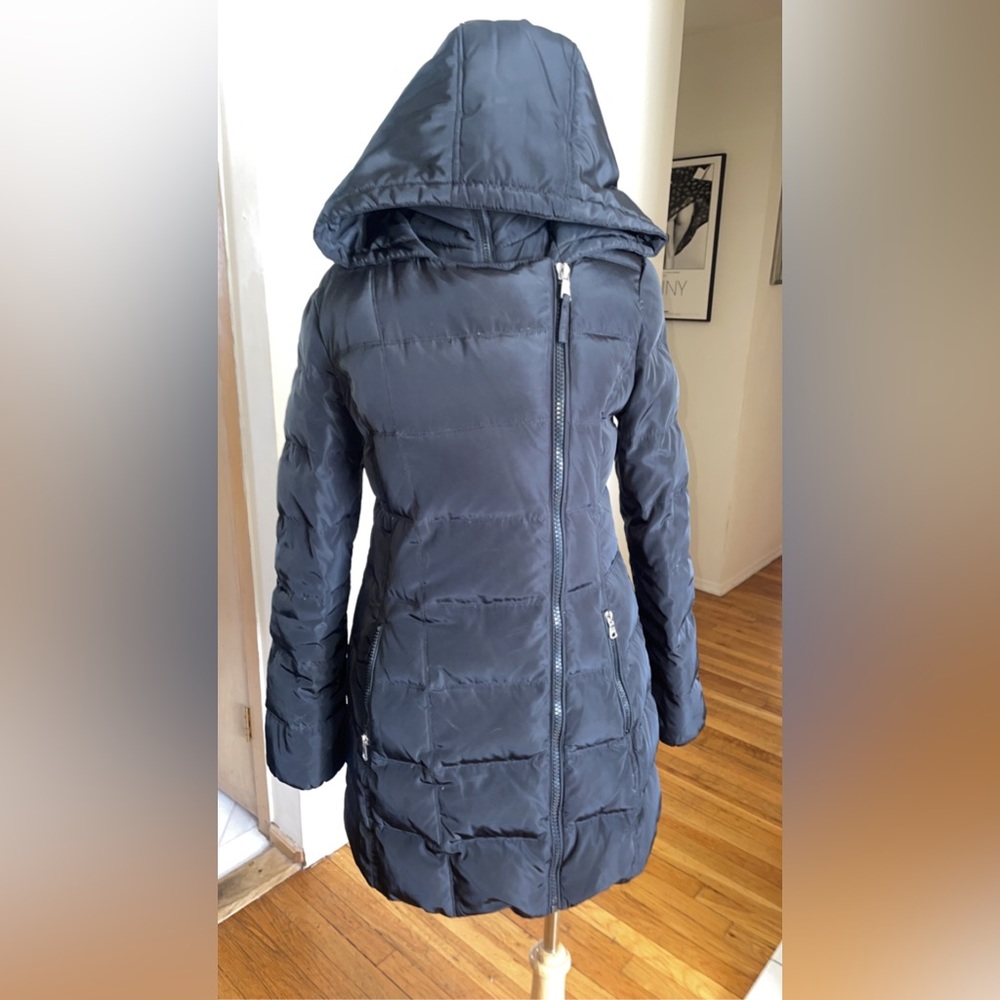 Jessica Simpson black down puffer coat with hood Small